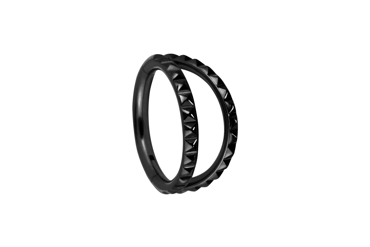 Titan Segmentring Clicker Piercing 2 RINGE + NIETEN